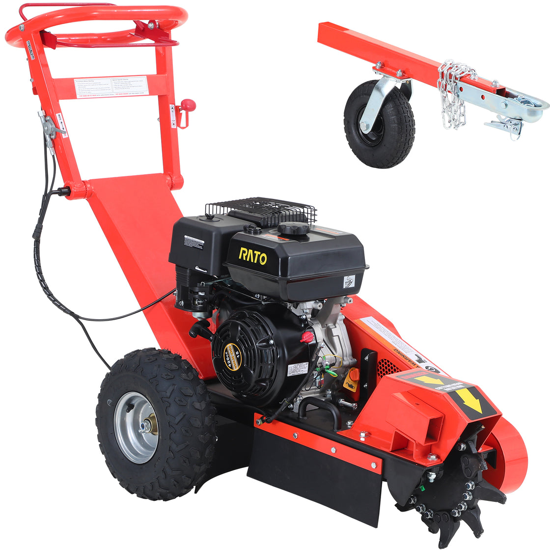 15hp 420cc Gas Power Stump Grinder with Tow Bar