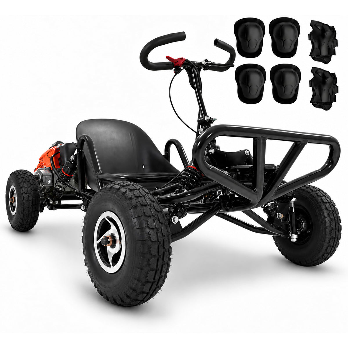 63cc Gas Power Go Kart Off-Road Kart for Adults & Teens with 4'' Tires ...